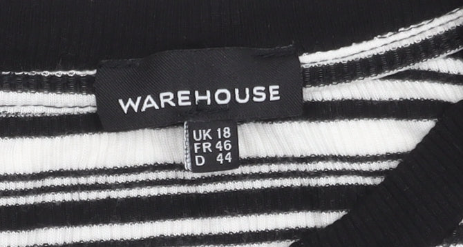 Warehouse Women's Striped Sleeveless Dress Size 18