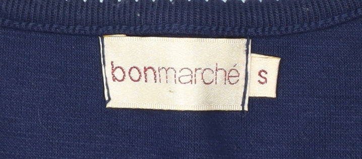 Bonmarché Women's Blue Embroidered Tank Top S