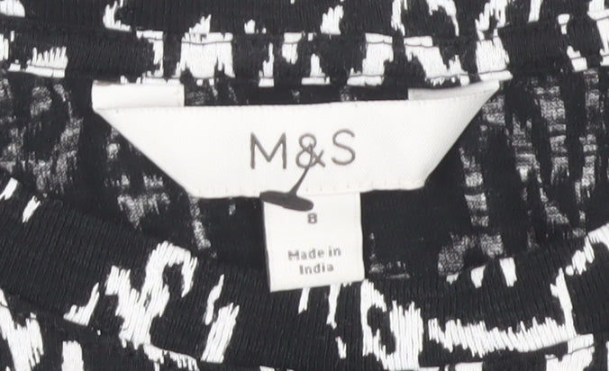 Marks & Spencer Women's Black Geometric Blouse M