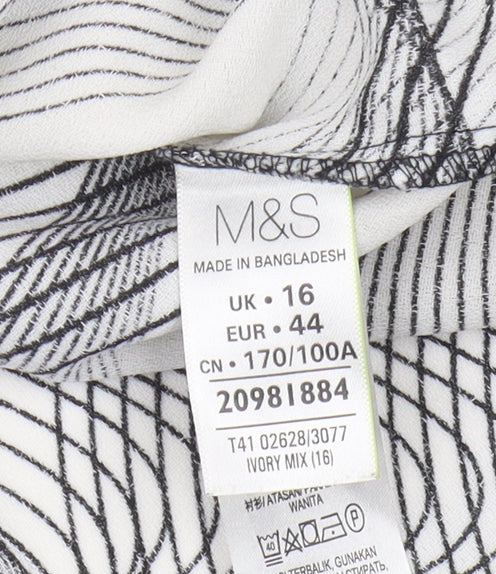 Marks & Spencer Women's Geometric Blouse Size 16