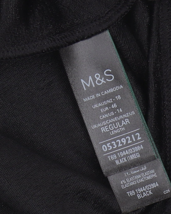 Marks & Spencer Women's Black Long Sleeve Dress