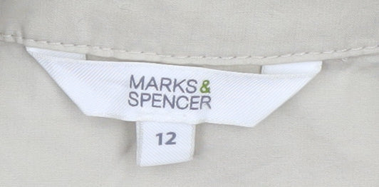 Marks & Spencer Women's Beige Pea Coat Size 12