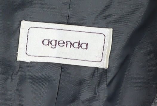 Agenda Women's Grey Blazer Trouser Suit Size 14