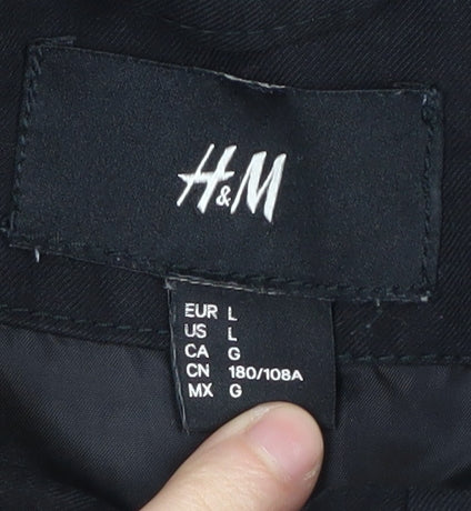 H&M Men's Black Basic Jacket, Size L