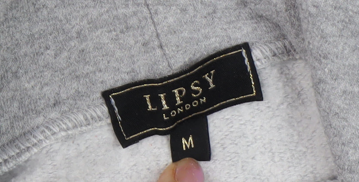 Lipsy Women's Grey Pullover Hoodie M with Logo
