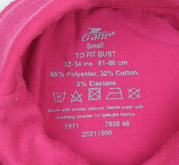 Crane Women's Pink Long Sleeve Mock Neck Top