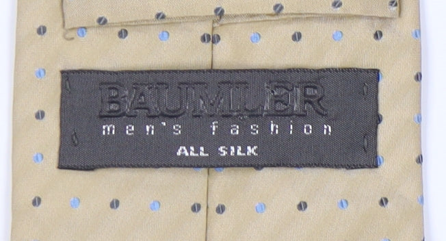 Bäumler Beige Polka Dot Men's Silk Tie One Size