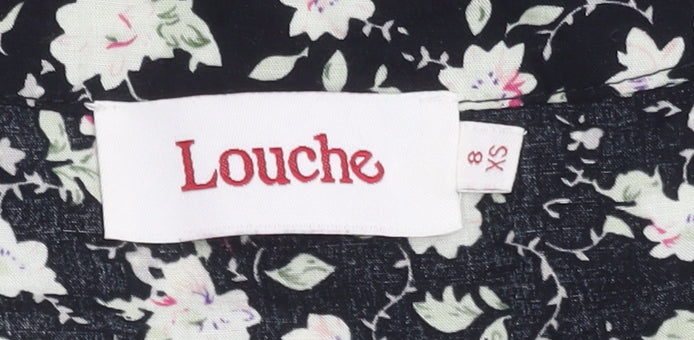 Louche Women's Black Floral XS Shirt Dress