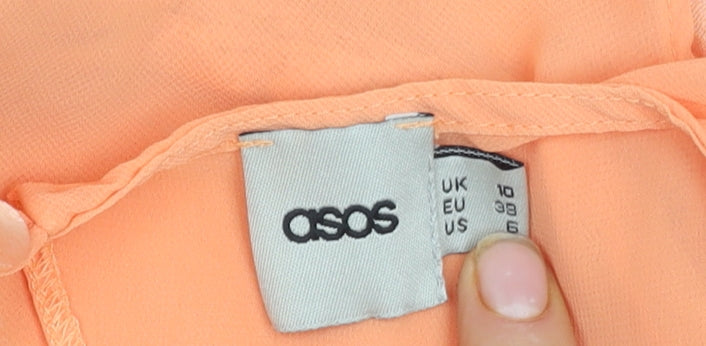 ASOS Orange A-Line Party Dress, Women's Size 10