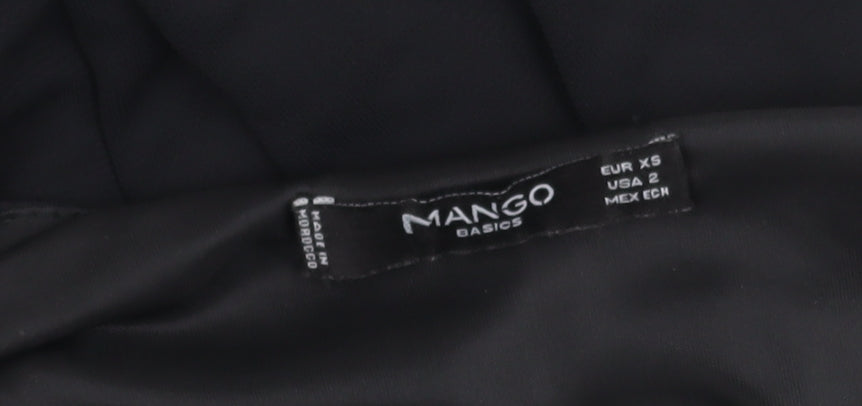 Mango Women's Black Long Sleeve Dress XS