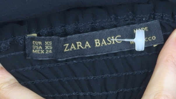 Zara Basic Women’s Black XS Balloon Blouse