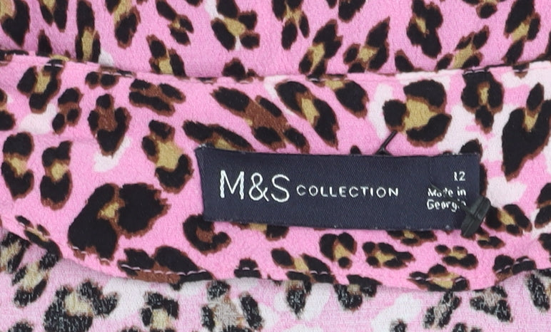 Marks & Spencer Women’s Pink Animal Print Blouse