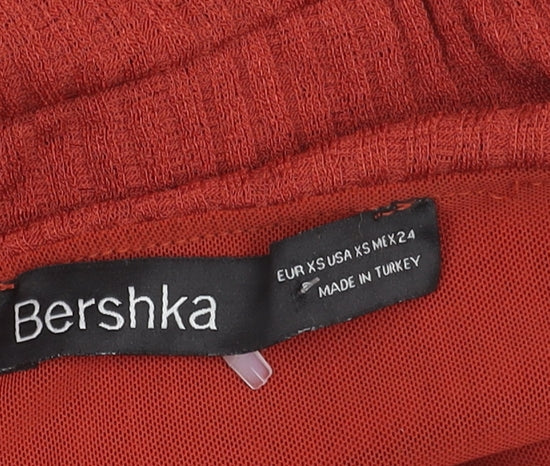 Bershka Womens Red Knit Dress XS