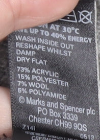 Marks & Spencer Women's Grey Check Long Coat Size L
