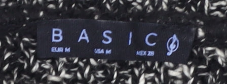 BASIC Women's Black M Cable-Knit Jumper