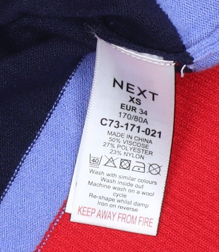 Next Women's Multicoloured Striped Pullover Jumper