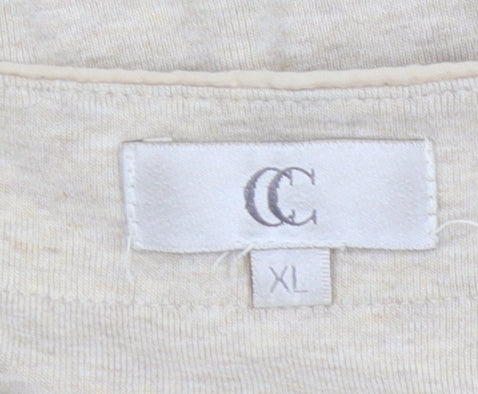 Country Casuals Women's Beige Short Sleeve T-Shirt XL