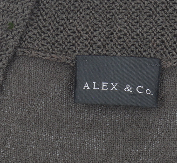 Alex & Co. Women's Brown Cardigan, Size 10, Sequin Accent