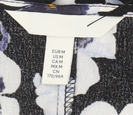 H&M Women’s Multicoloured Floral V-Neck Dress M