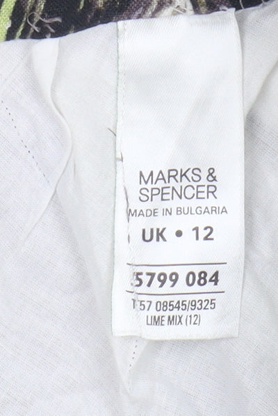 Marks & Spencer Women's Multicoloured Animal Print Skirt, Size 12