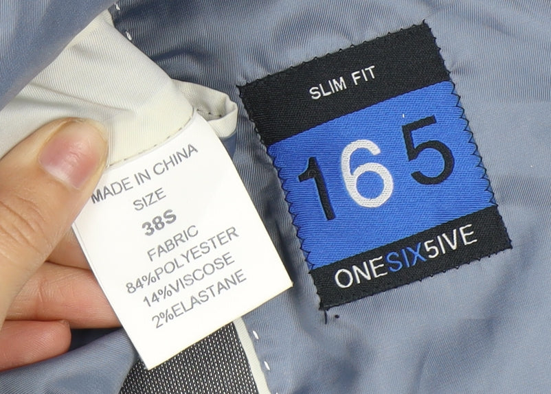 ONESIX5IVE Men's Grey Slim Fit Blazer 38S Jacket