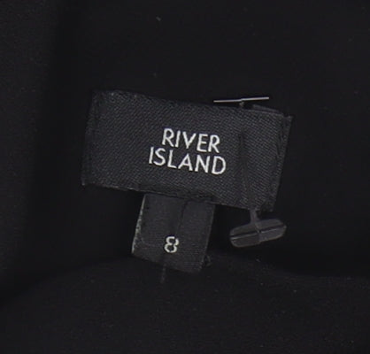 River Island Black Halter Dress, Women Size 8, Party Wear