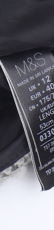 Marks & Spencer Grey Knee-Length Pencil Skirt 12 Women