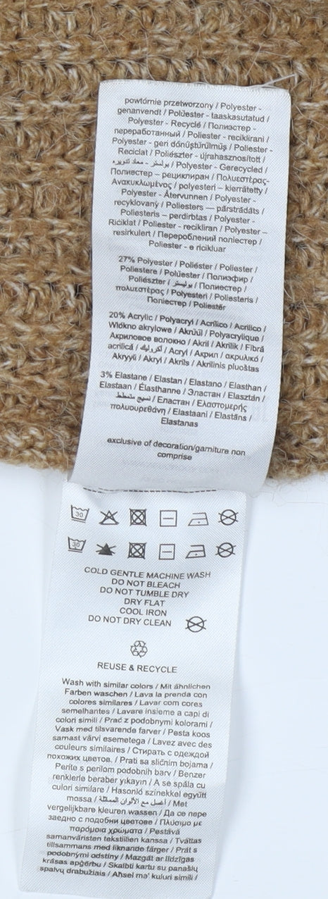 Vero Moda Women's Brown High Neck Pullover Jumper