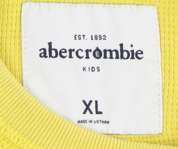 Abercrombie & Fitch Boys Yellow Cotton Pullover XL