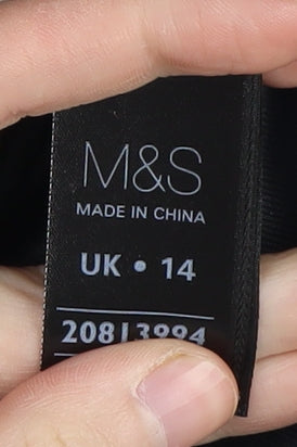Marks & Spencer Black Sheath Dress Size 14