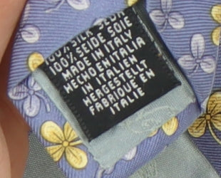Beaufort Blue Floral Silk Men's Tie - Made in Italy