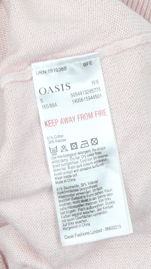 Oasis Women's Pink Flamingo Jumper, Size S, Casual Pullover
