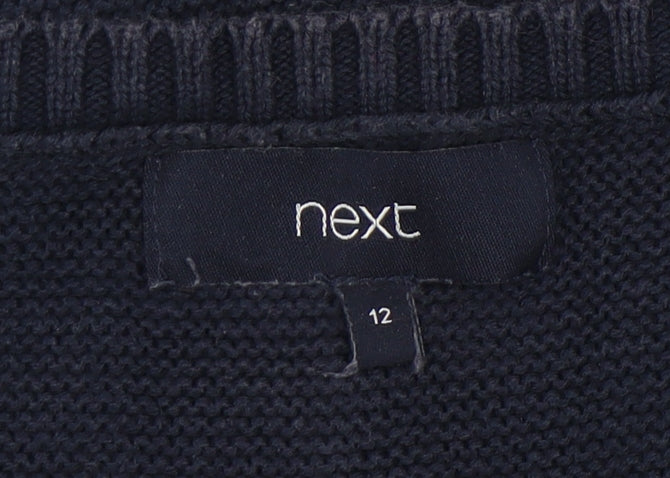 Next Women's Black & White Striped Pullover Jumper Size 12