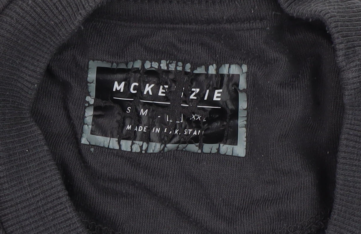McKenzie Men's Black/Grey Logo Sweatshirt S
