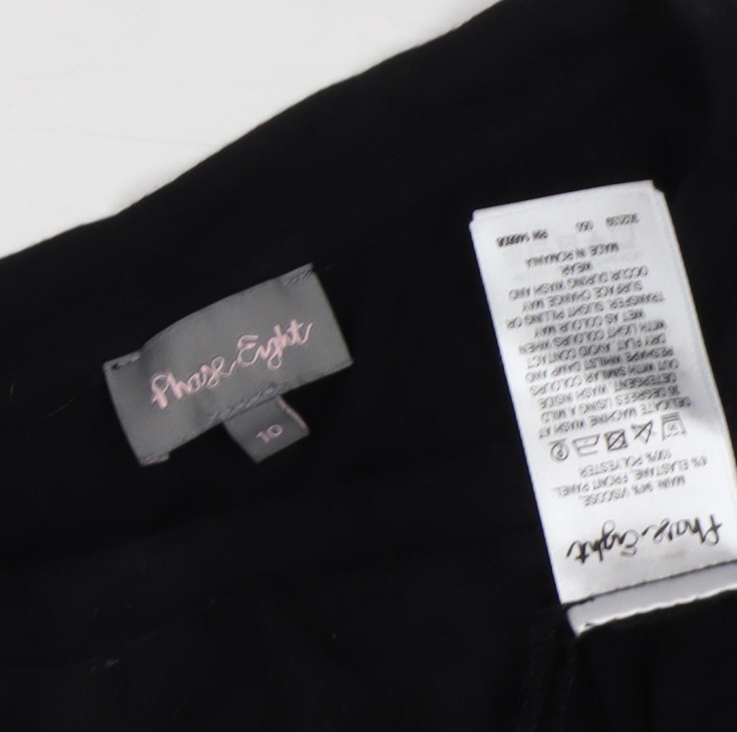Phase Eight Black 10 Women's Top 3/4 Sleeve