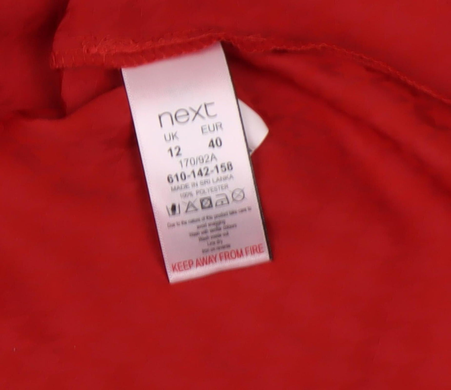 Next Women's Red 12 Blouse, Long Sleeve, Polyester