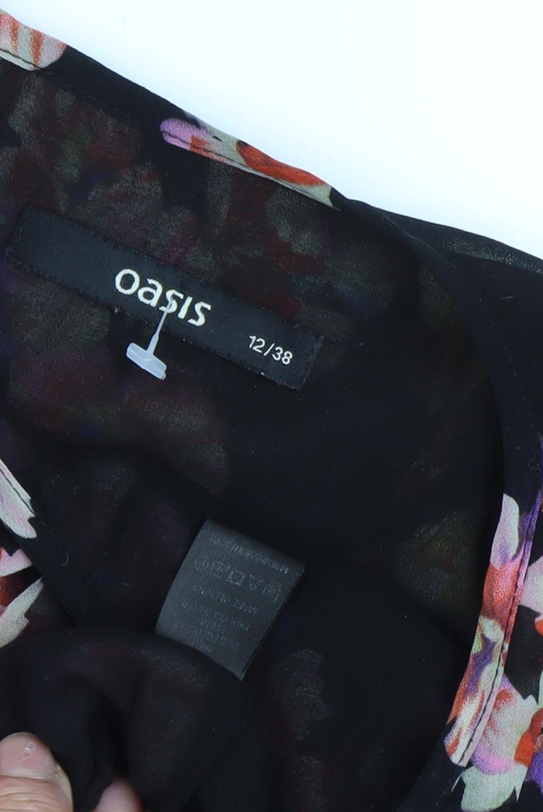 Oasis Women's Multicoloured Floral Tunic Blouse, Size 12