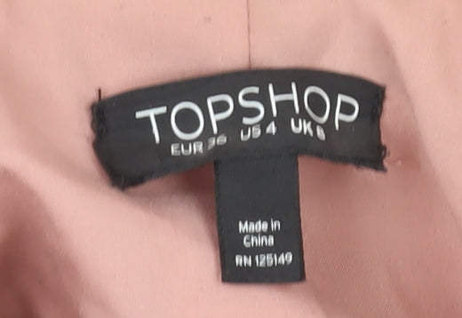 Topshop Women's Pink Basic Jacket Size 6