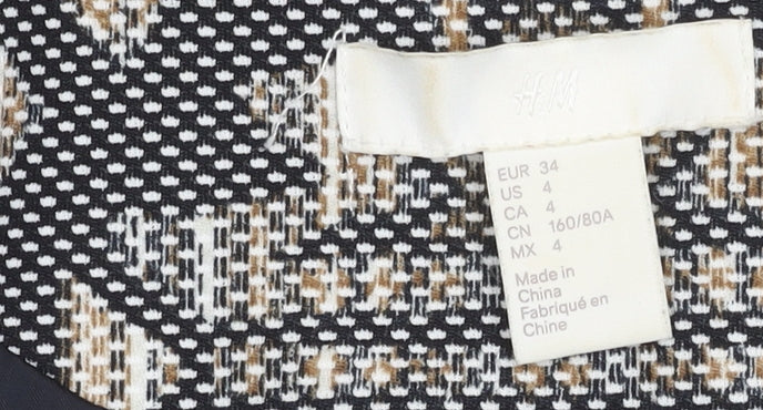 H&M Women’s Black Geometric Pattern Classic Jacket