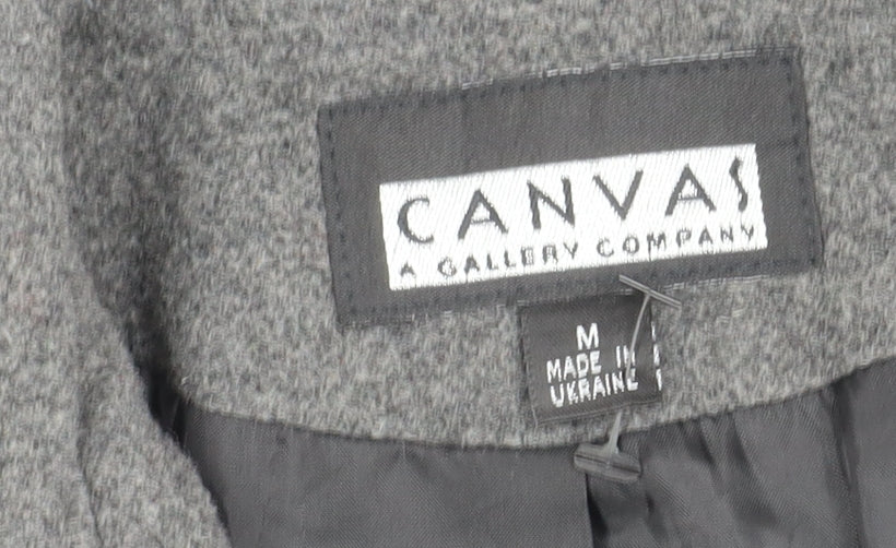 Canvas Women's Grey Check Overcoat Jacket M