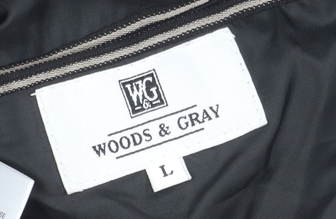 Woods & Gray Men's Black Striped Blazer Large