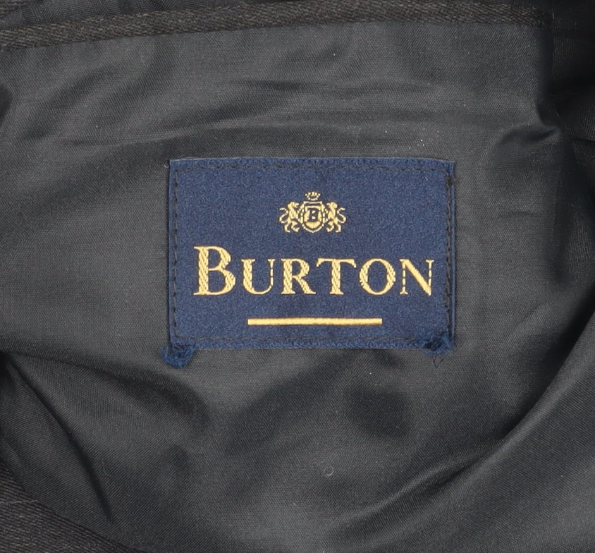 Burton Men's Black Double-Breasted Blazer, Size 44R