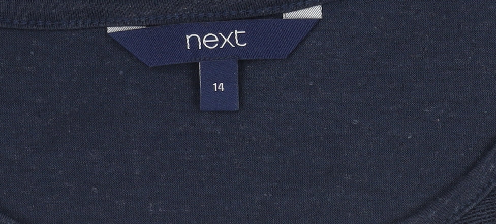 Next Women's Blue Embroidered Tunic, Size 14, Casual Wear