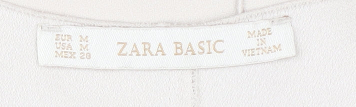 Zara Basic Women's Beige Knee Length Sheath Dress