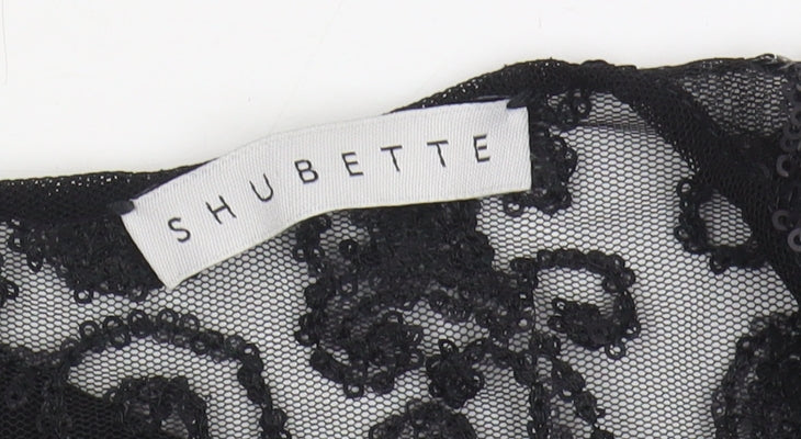 Shubette Women's Black Sequin Cocktail Dress Size 12