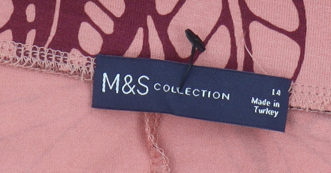 Marks & Spencer Women's A-Line Floral Skirt, Size 14