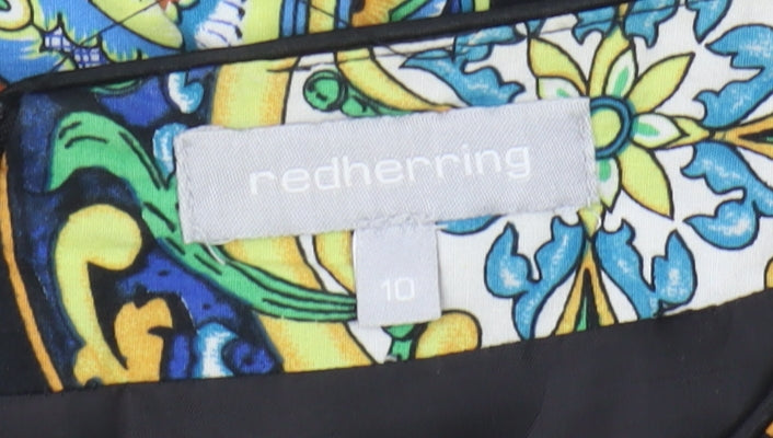 Red Herring Women's Multicoloured Pleated Skirt, Size 10