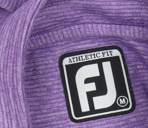 FJ Unisex Purple Henley Sweatshirt M, Athletic Fit