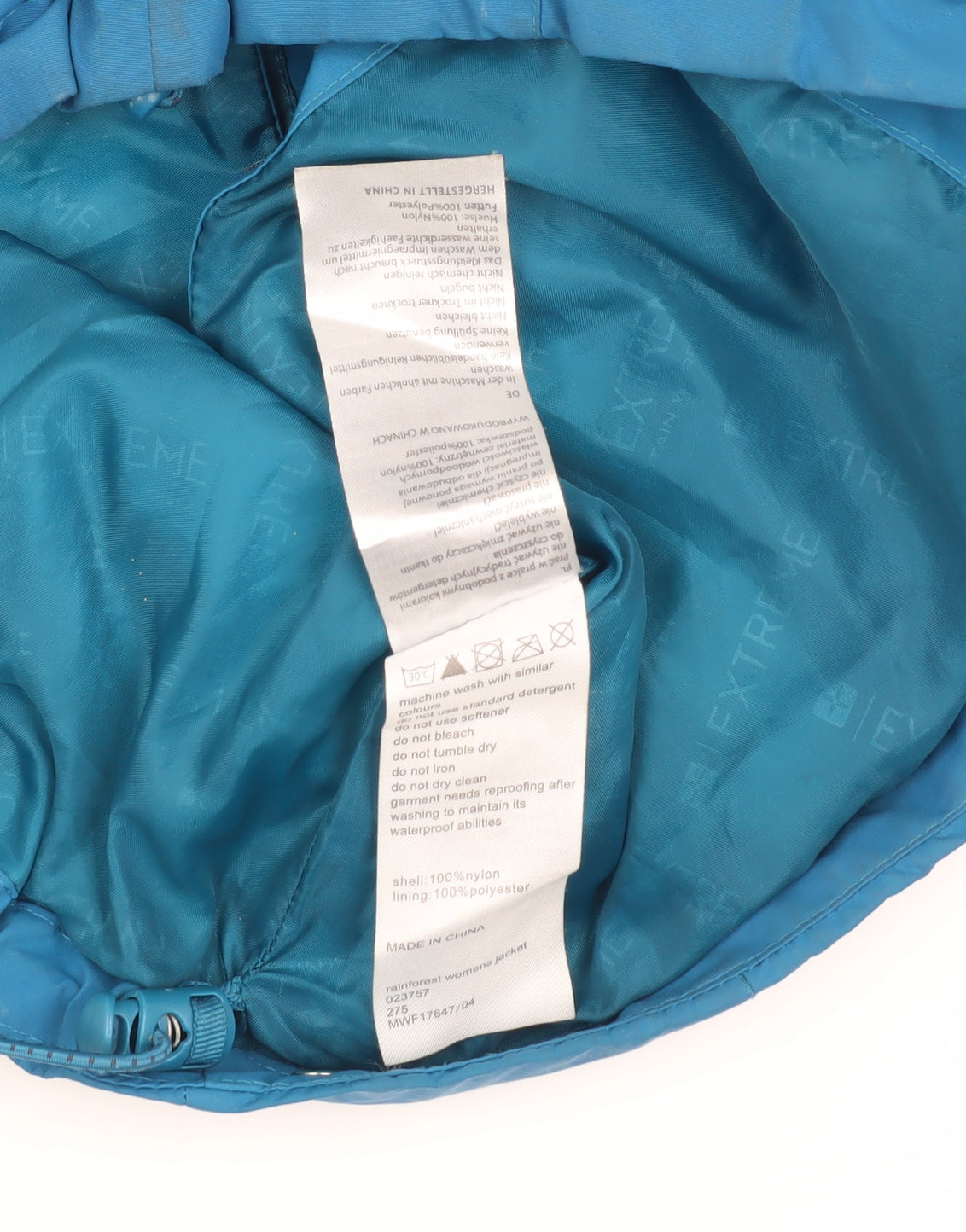 Mountain Warehouse Women's Blue Rain Coat Size 10