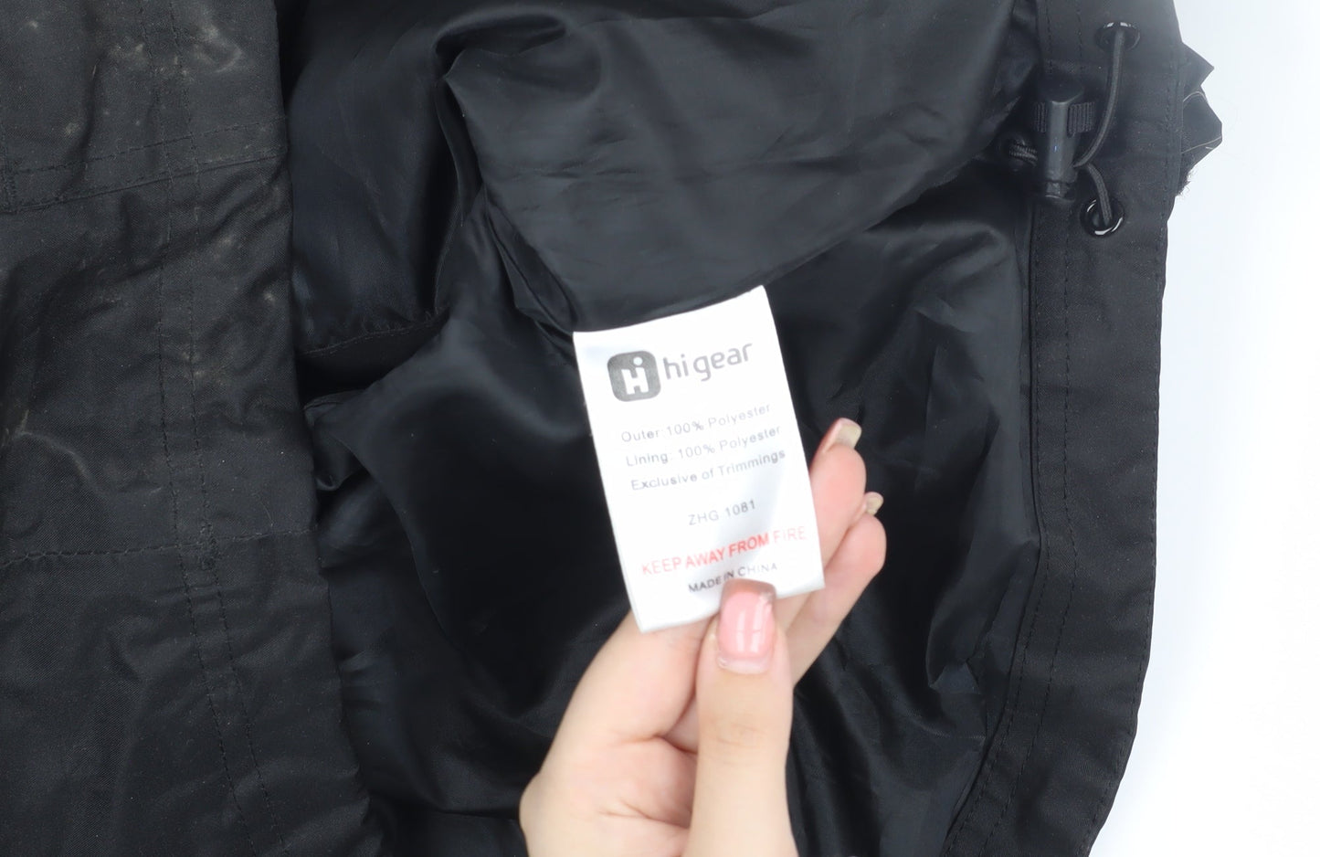 Hi Gear Men's Black Rain Coat Jacket S